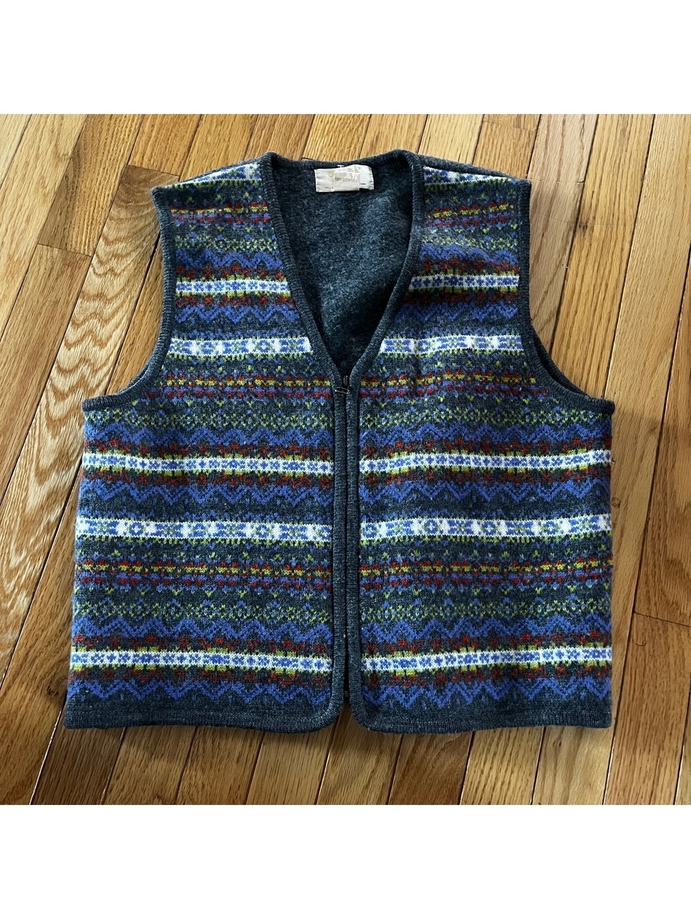 Tally-Ho 100% Wool Vintage Patterned Vest